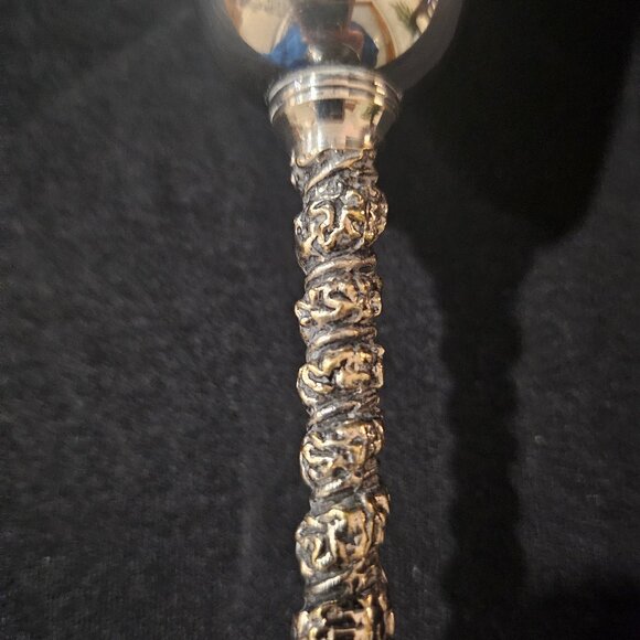 Pair of Mid Century Spanish Cordial Goblets by Valero Silver Plate Over Brass - Picture 4 of 13